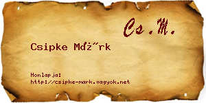 Csipke Márk névjegykártya
